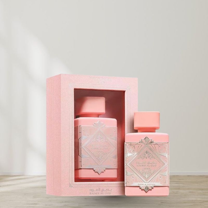 Arabic perfume Lattafa Badee Al Oud Pink gourmand fragrance