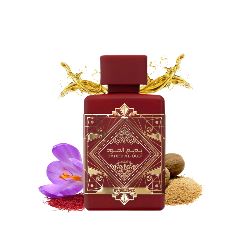 Lattafa Badee Al Oud Rose Rouge Eau de Parfum perfume bottle