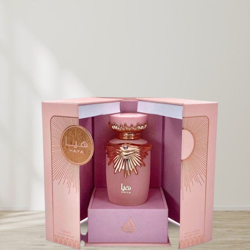 Lattafa Haya Arabic perfume soft floral powdery scent