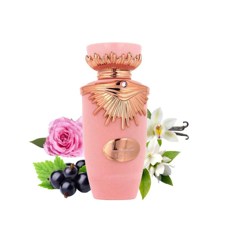 Lattafa Haya Arabic perfume soft floral powdery scent
