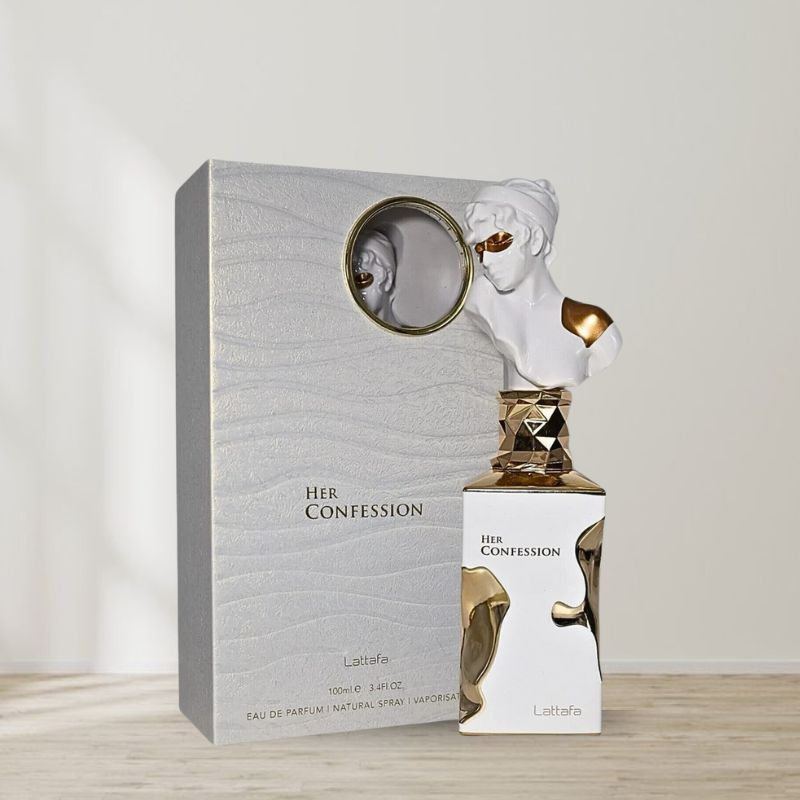 Lattafa Her Confession Blanc Eau de Parfum refined feminine fragrance