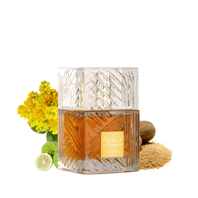 Arabic gourmand perfume Lattafa Khamra spicy boozy scent