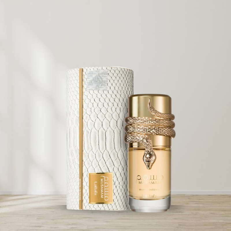 Lattafa Musamam bold oriental perfume bottle